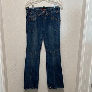 DOLLHOUSE Y2K Vintage Denim Low Rise Flare Jeans Size 7